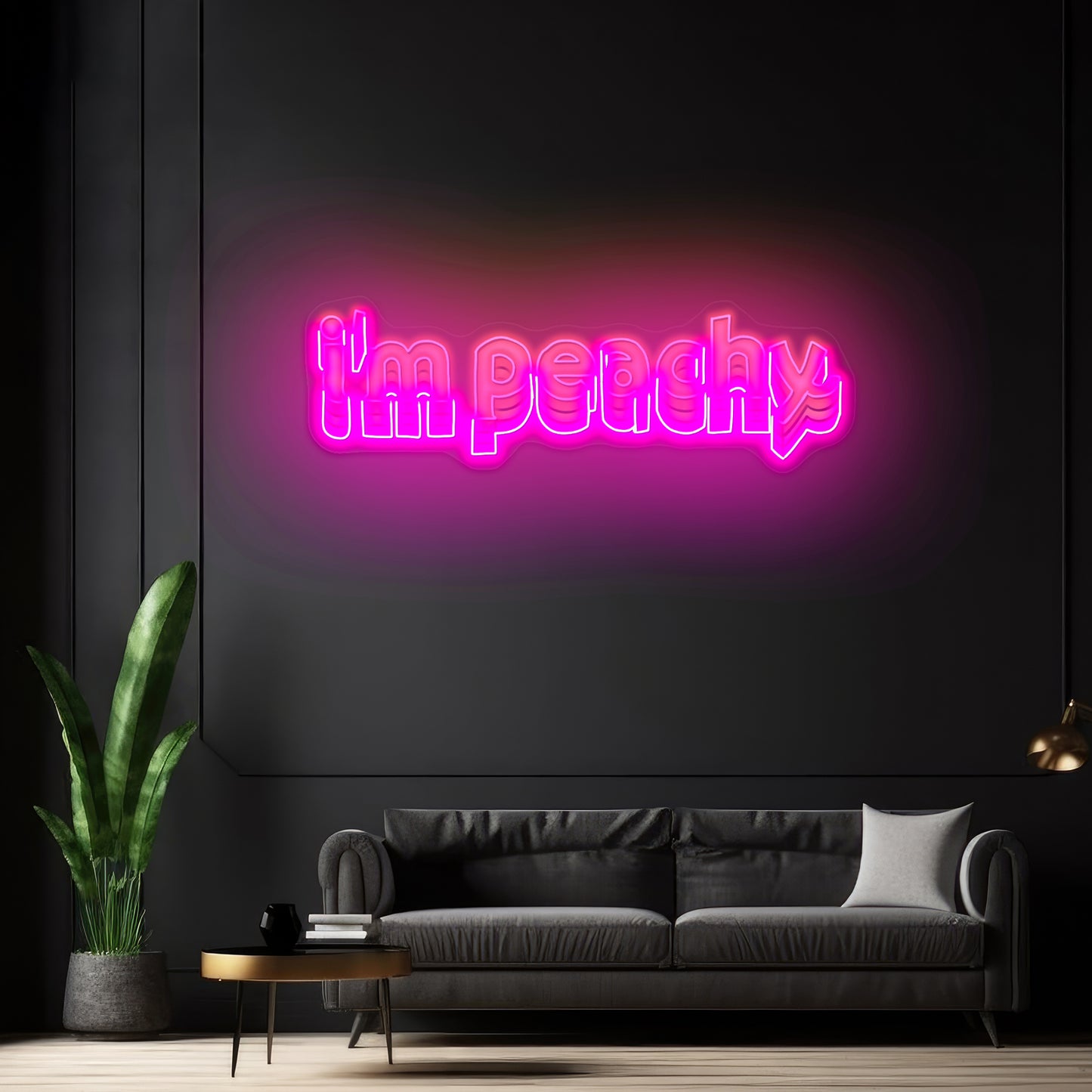 Im Peachy Lettering Artwork Led Neon