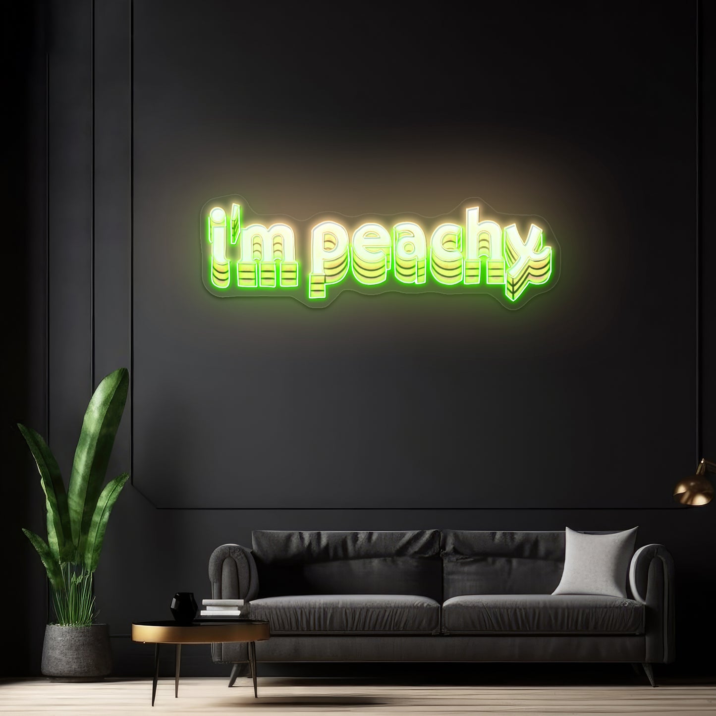 Im Peachy Lettering Artwork Led Neon