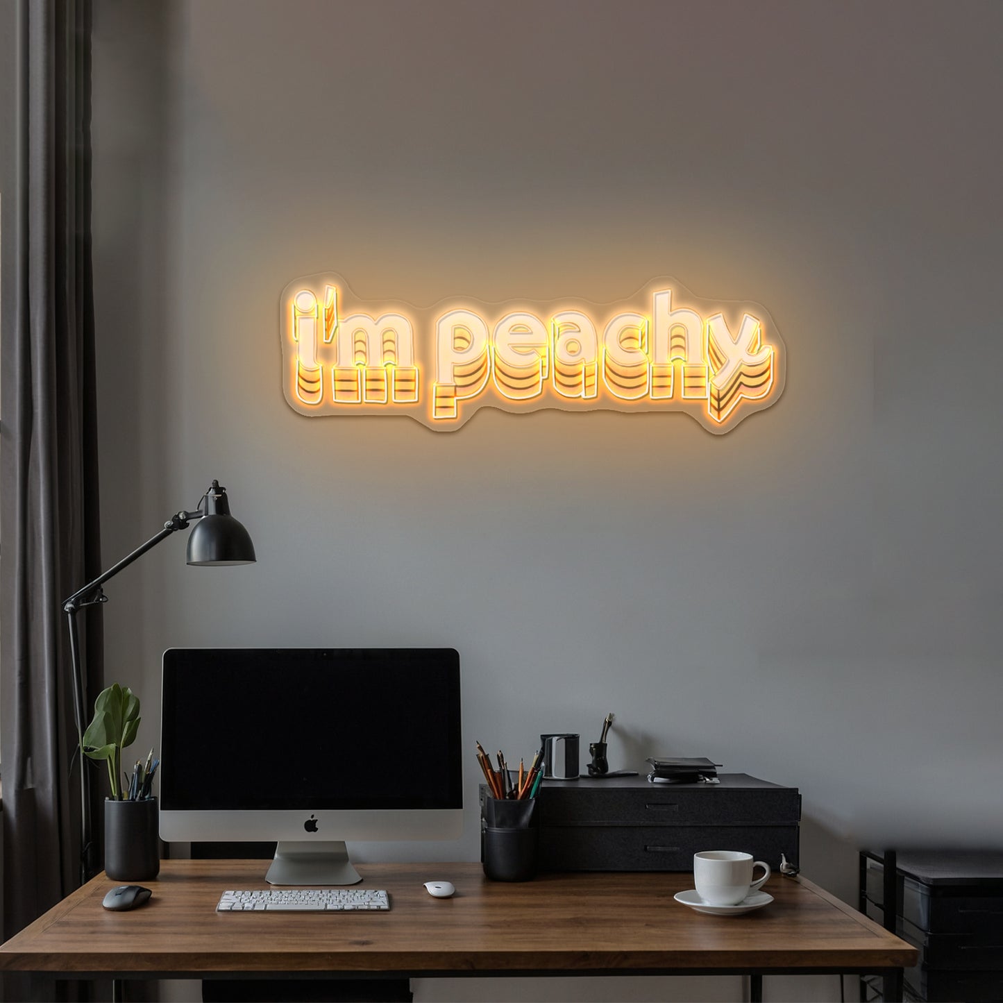 Im Peachy Lettering Artwork Led Neon