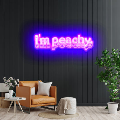 Im Peachy Lettering Artwork Led Neon