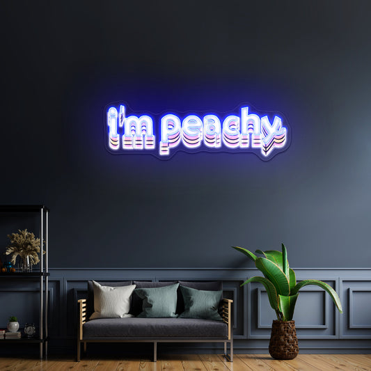 Im Peachy Lettering Artwork Led Neon