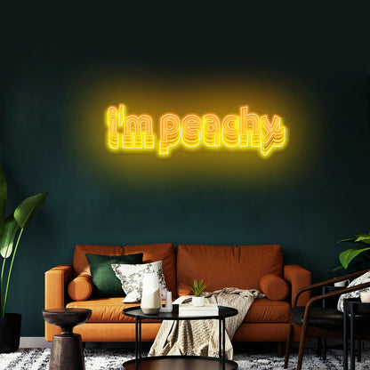 Im Peachy Lettering Artwork Led Neon