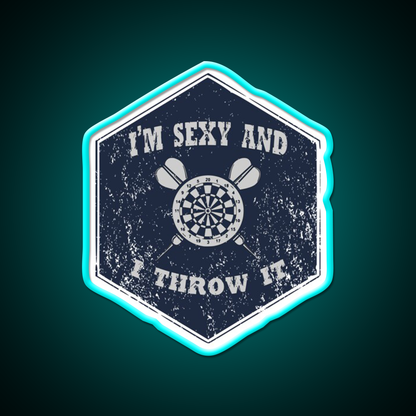 Im Sexy And I Throw It Design Man Cave Bar Led Neon Sign