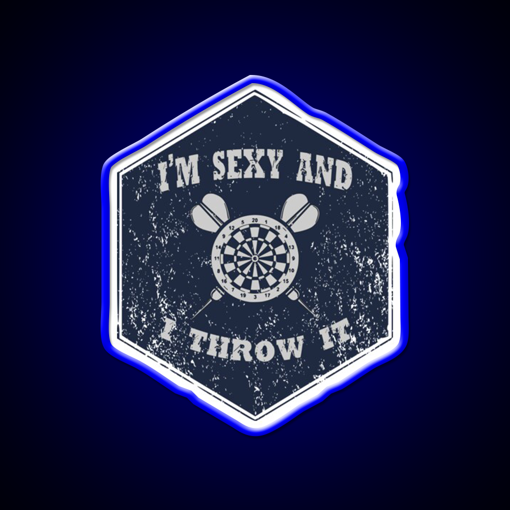 Im Sexy And I Throw It Design Man Cave Bar Led Neon Sign
