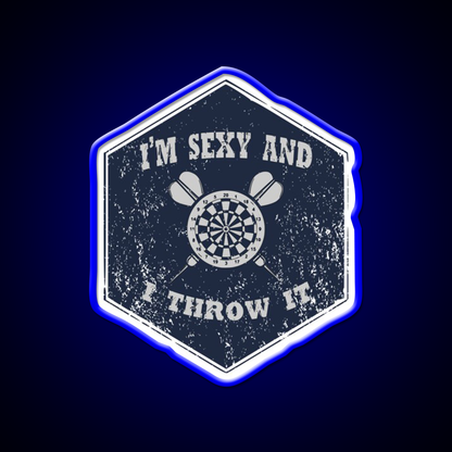 Im Sexy And I Throw It Design Man Cave Bar Led Neon Sign