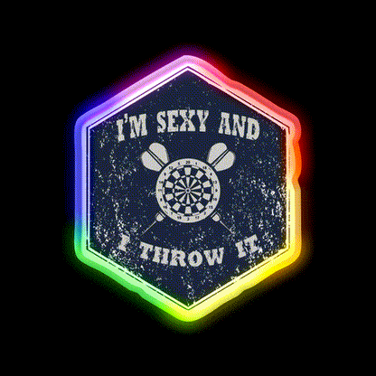 Im Sexy And I Throw It Design Man Cave Bar Led Neon Sign