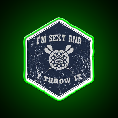 Im Sexy And I Throw It Design Man Cave Bar Led Neon Sign