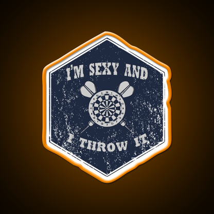 Im Sexy And I Throw It Design Man Cave Bar Led Neon Sign