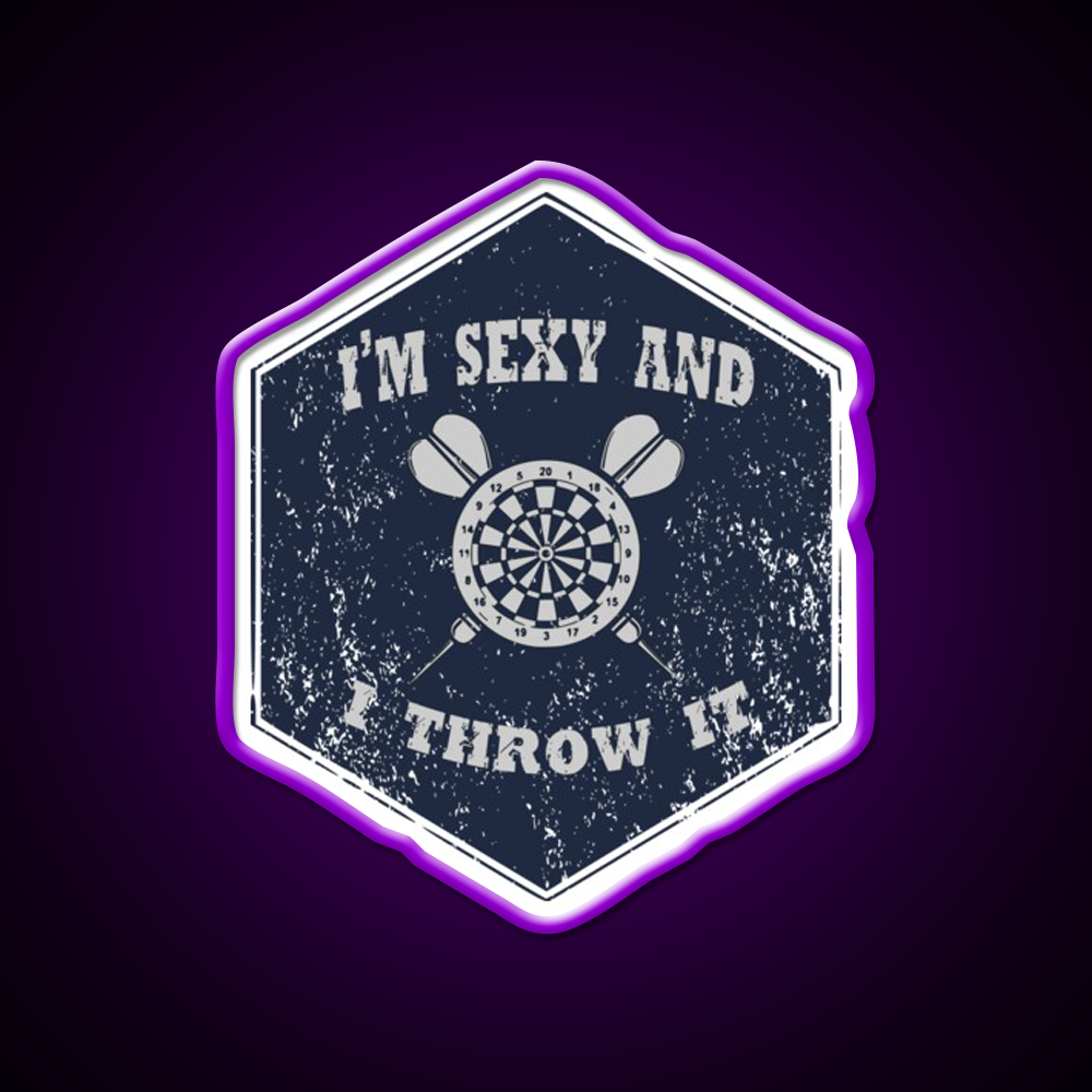 Im Sexy And I Throw It Design Man Cave Bar Led Neon Sign