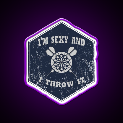Im Sexy And I Throw It Design Man Cave Bar Led Neon Sign
