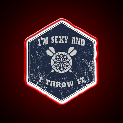 Im Sexy And I Throw It Design Man Cave Bar Led Neon Sign