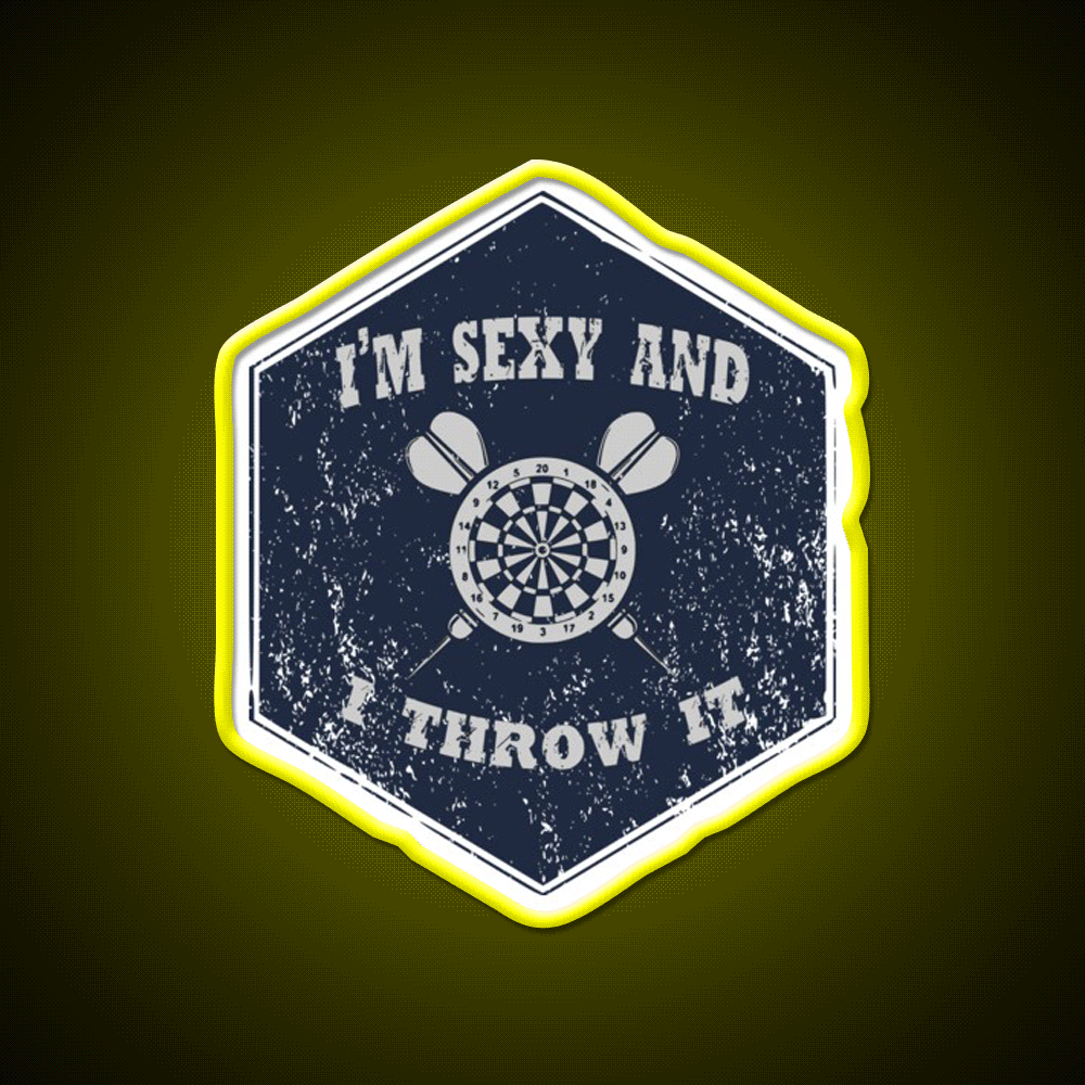Im Sexy And I Throw It Design Man Cave Bar Led Neon Sign