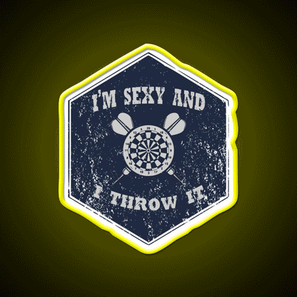 Im Sexy And I Throw It Design Man Cave Bar Led Neon Sign
