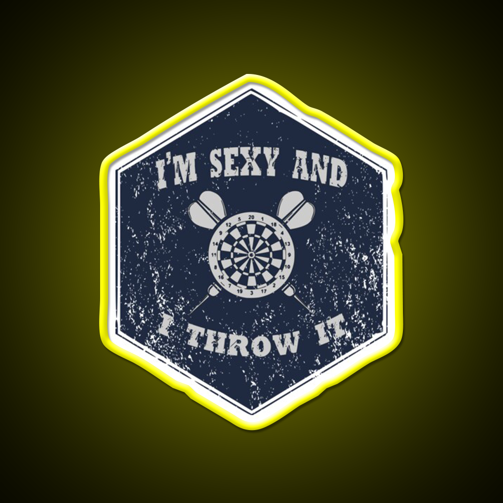 Im Sexy And I Throw It Design Man Cave Bar Led Neon Sign