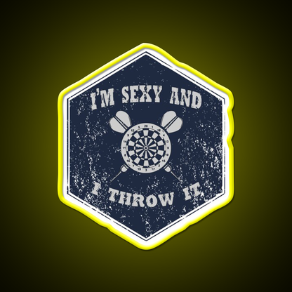 Im Sexy And I Throw It Design Man Cave Bar Led Neon Sign