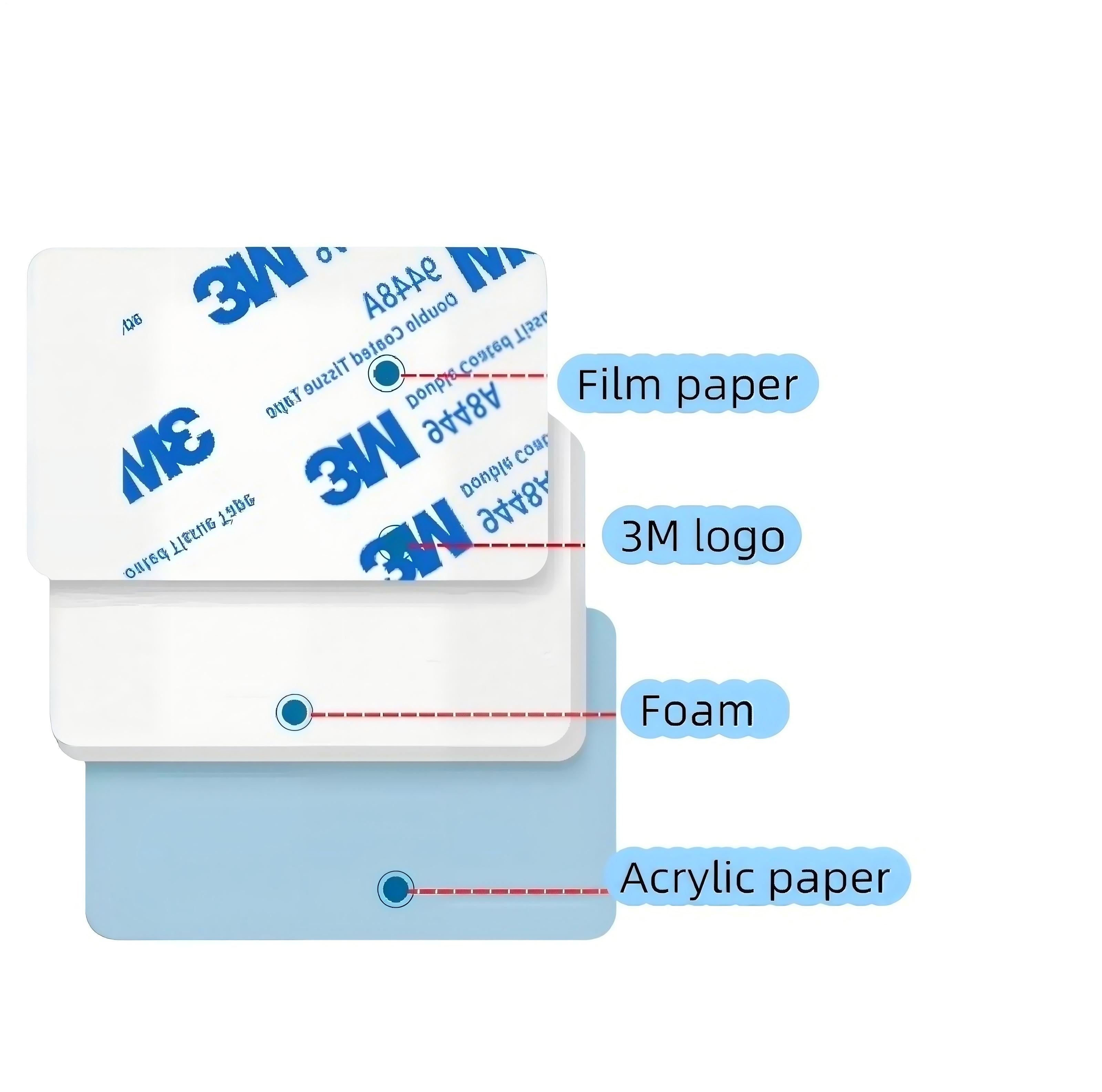 No-Drill Neon Sign Mounting Tape Pads - Strong Double-Sided Foam Adhesive (6 pcs)