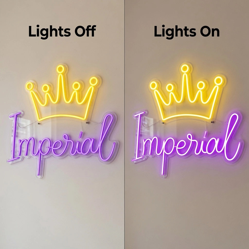 Imperial LED Neon Sign - 06 Day Night Comparison
