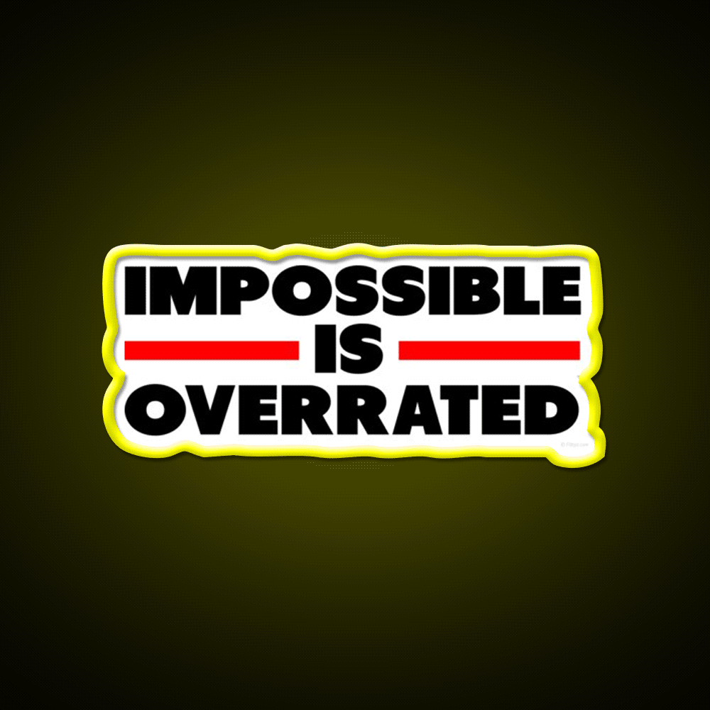Impossible Is Overrated Gym Fitness Led Neon Sign Rgb Color