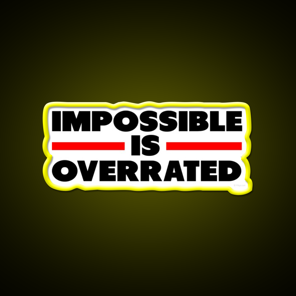 Impossible Is Overrated Gym Fitness Led Neon Sign Rgb Color