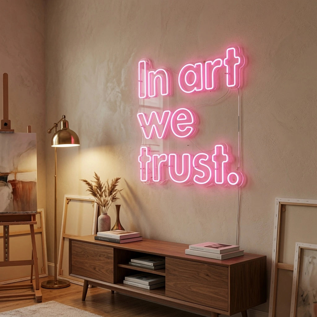 In Art We Trust LED Neon Sign - 02 High-Converting Product Image