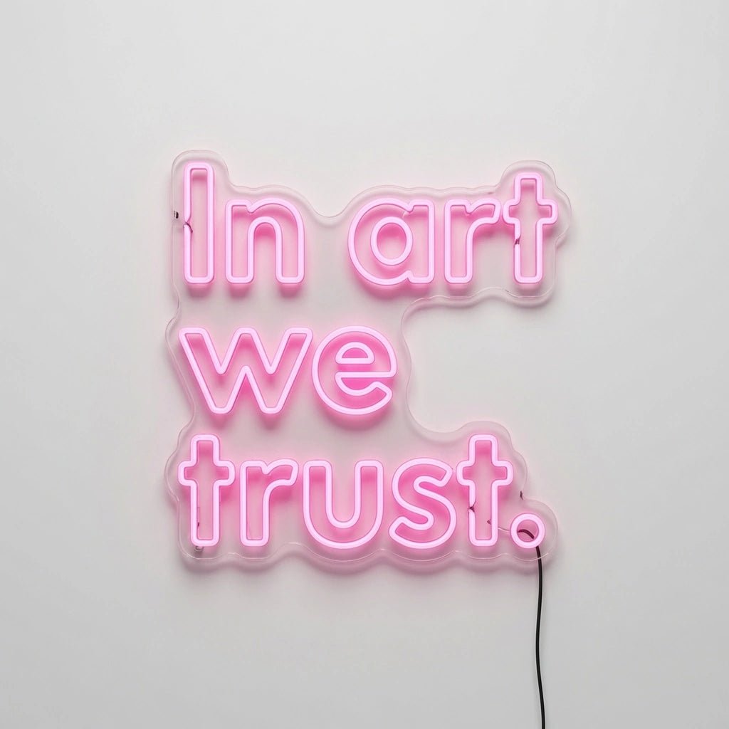In Art We Trust LED Neon Sign Home Wall Art - Shineneon