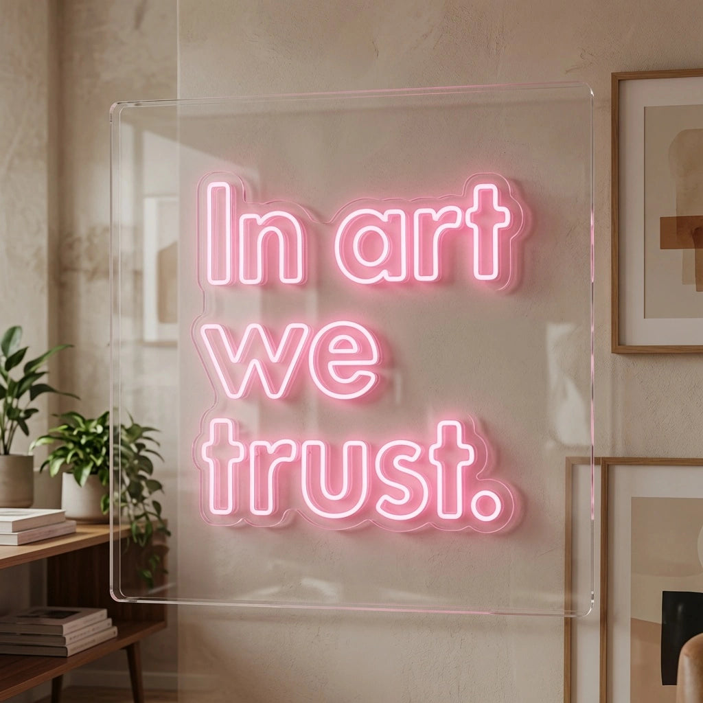 In Art We Trust LED Neon Sign Wall Neon Sign - 02 High-Converting Product Image