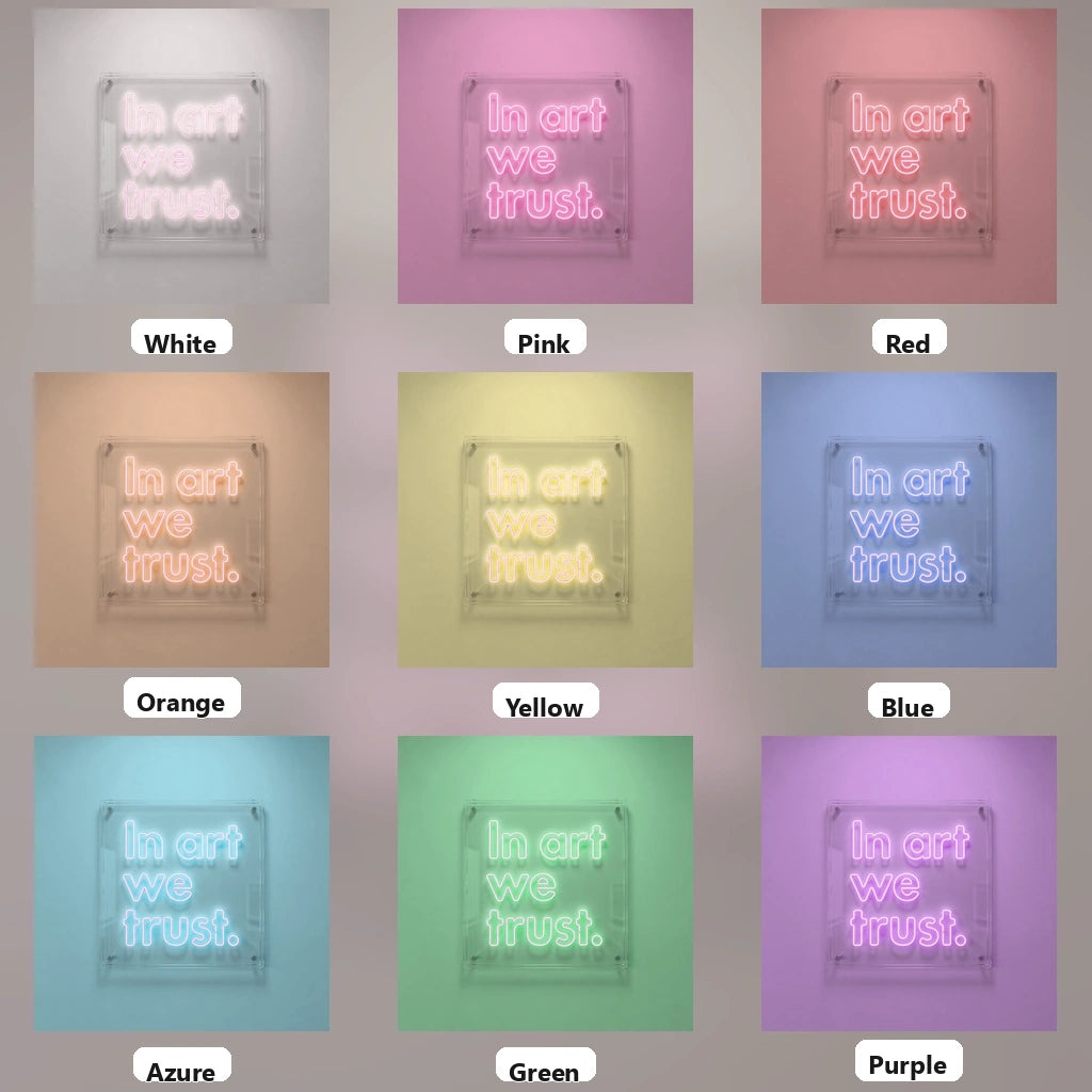 In Art We Trust LED Neon Sign Wall Neon Sign - 05 Color Grid