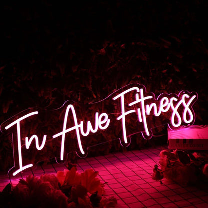 In Awe Fitness Red Led Neon Sign - Shineneon