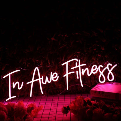 In Awe Fitness Red Led Neon Sign - Shineneon