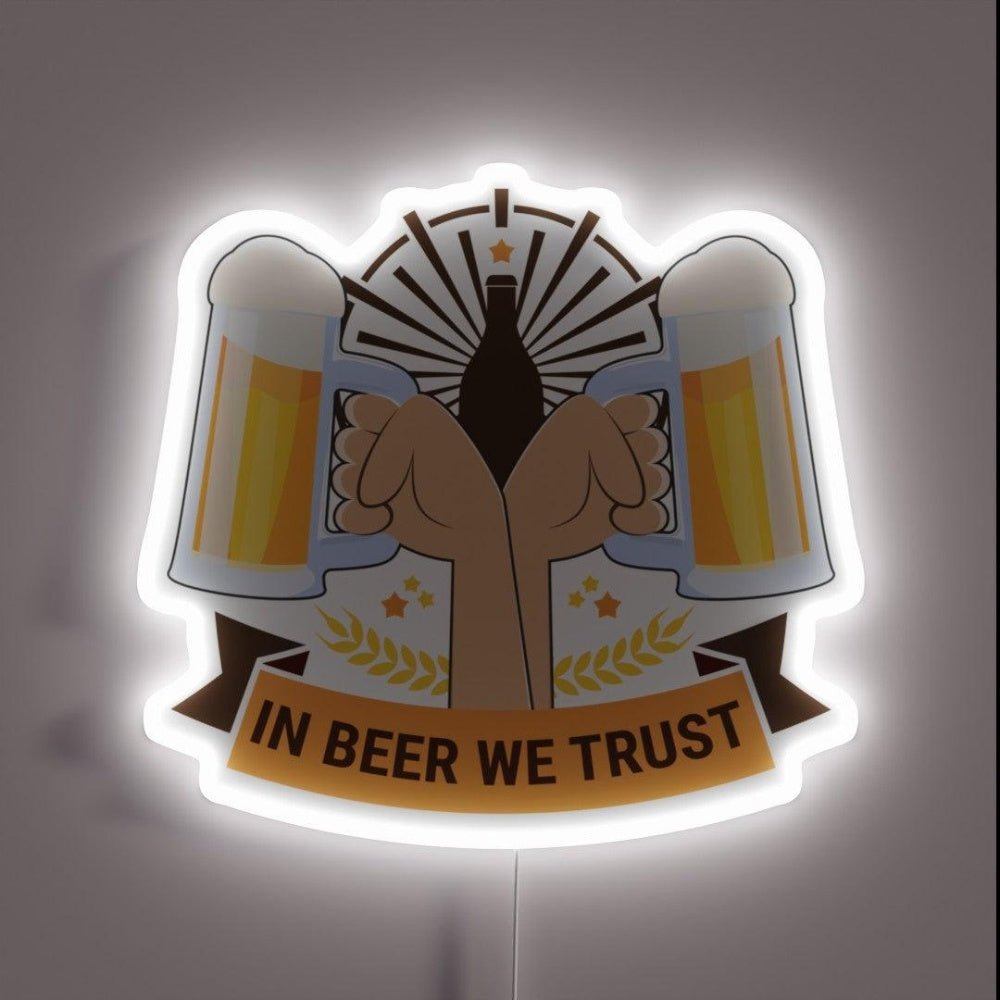 In Beer We Trust Oktoberfest Hops Malt Alcohol Rgb Led Neon Sign - Shineneon