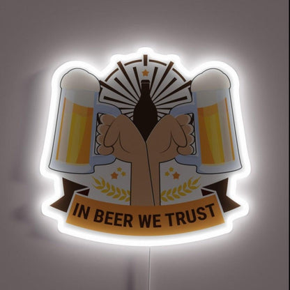 In Beer We Trust Oktoberfest Hops Malt Alcohol Rgb Led Neon Sign - Shineneon