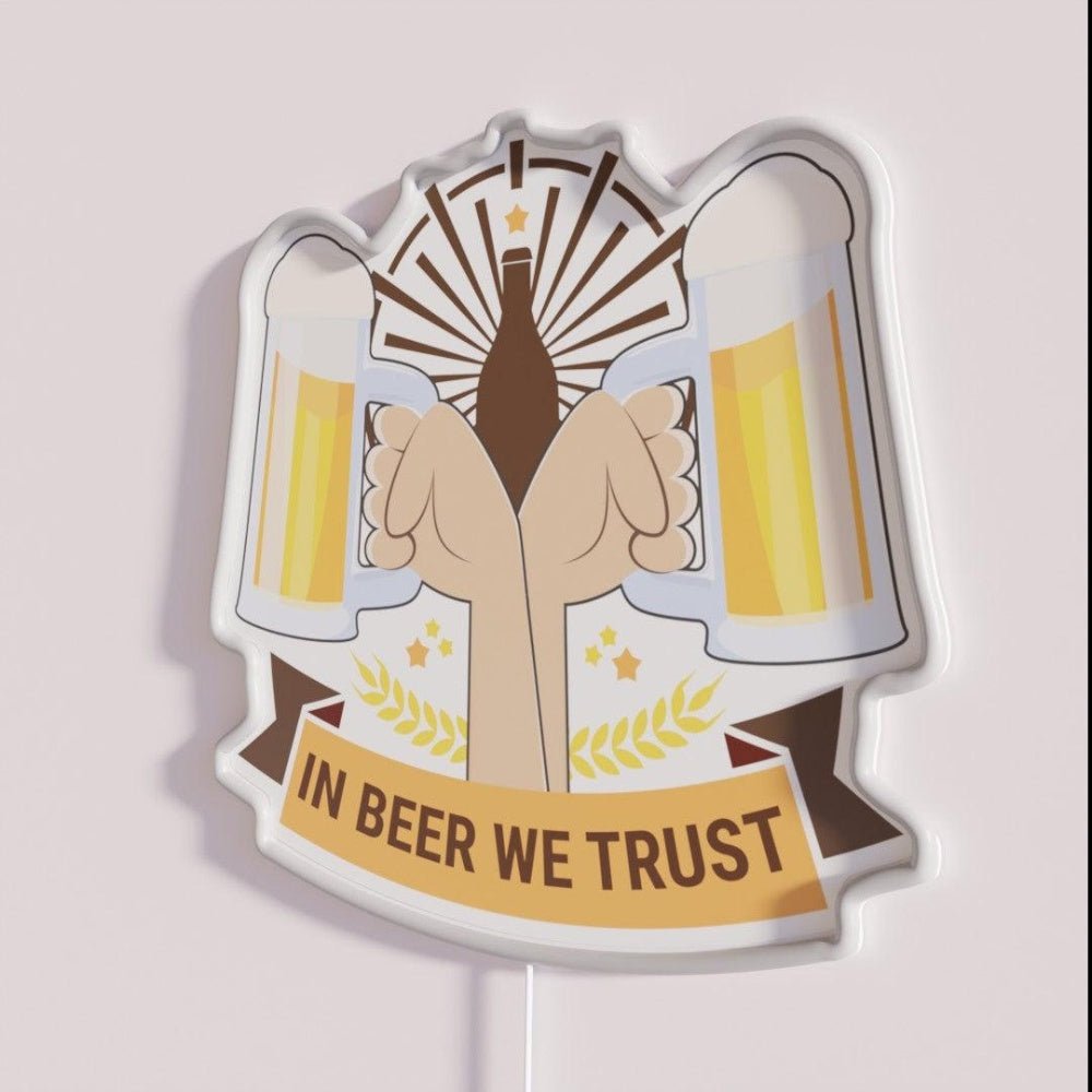 In Beer We Trust Oktoberfest Hops Malt Alcohol Rgb Led Neon Sign - Shineneon