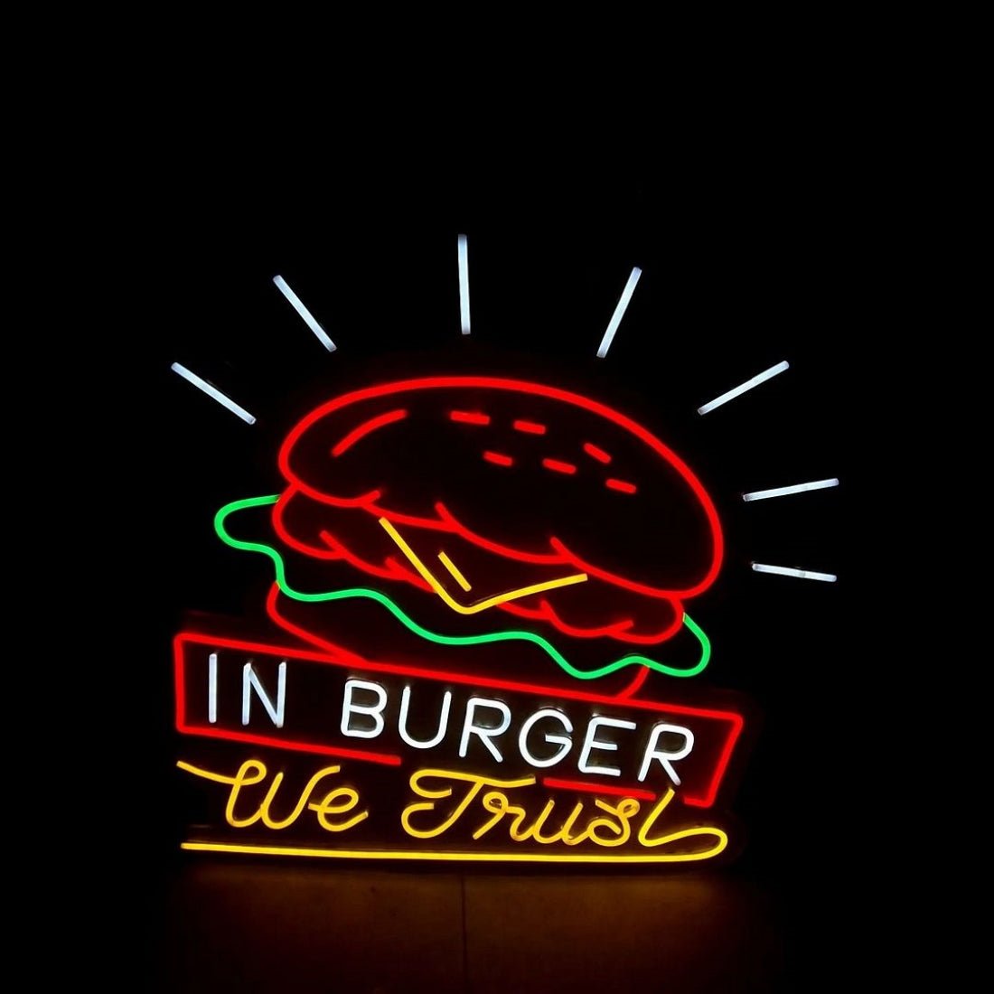 In Burger We Trust Led Sign Business Neon Sign - Shineneon