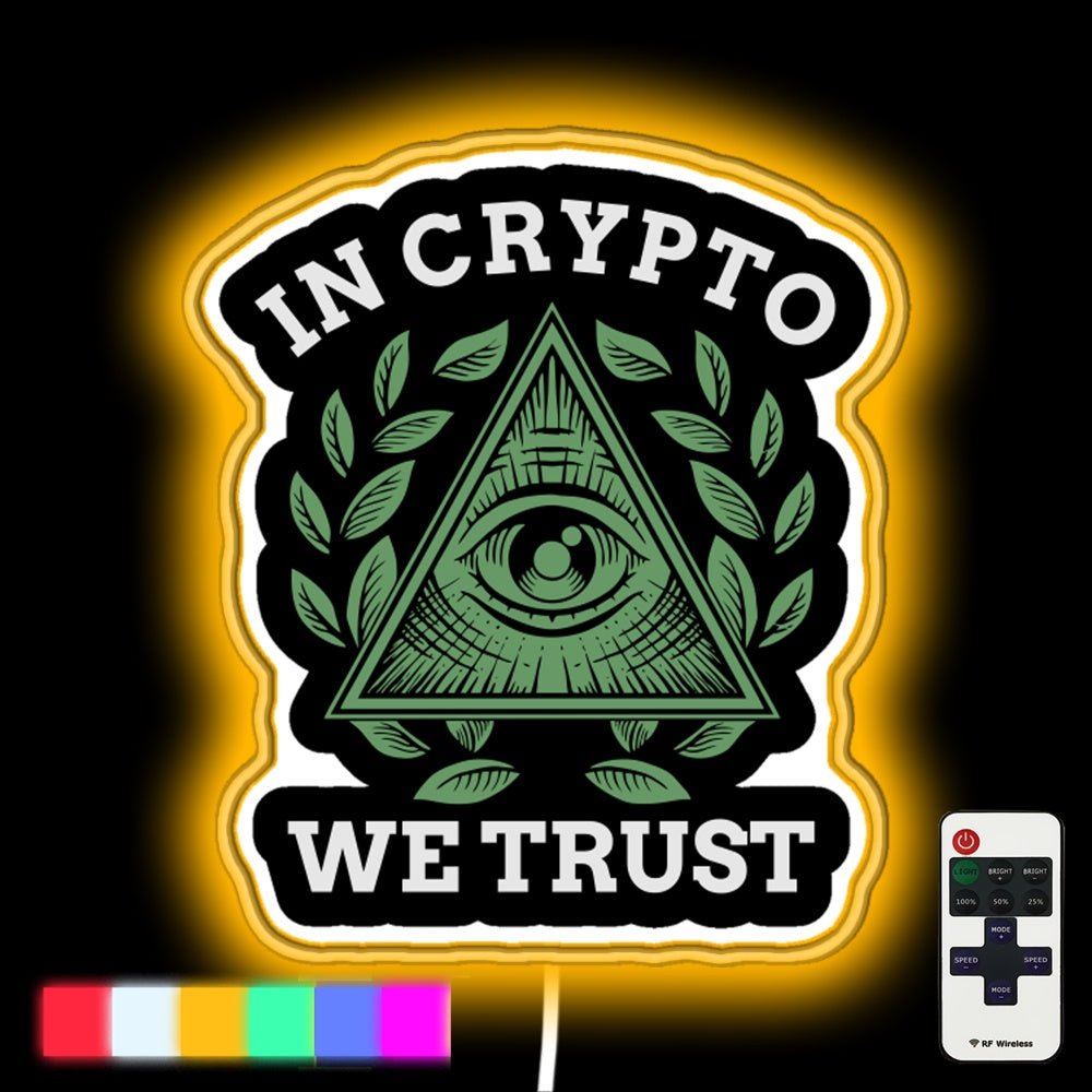 In Crypto We Trust Bitcoin Neon Gift Trading Led Neon Sign - Shineneon