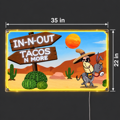 In-N-Out Tacos Custom LED Neon Sign | c09c171291a6a579dc05cadbd0e33450e4edd0d50d8c5131691b6a44852643dd | dimensions