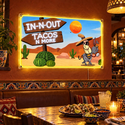 In-N-Out Tacos Custom LED Neon Sign | 1e04e89659c8f3ee35fa4c3dd3523d880fd79e627ba27f0308ac39c60283d6ac | effect