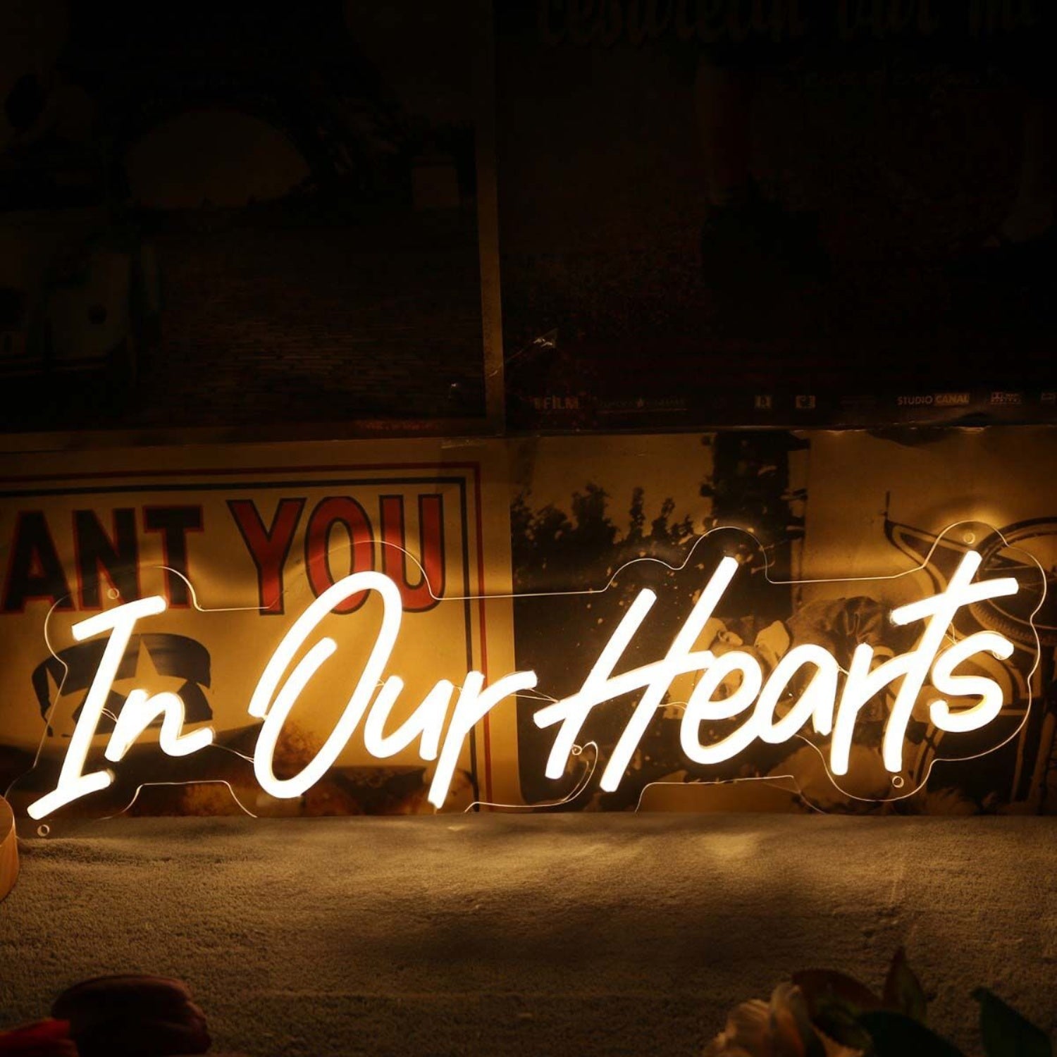 In Our Hearts Yellow Led Neon Sign | Shineneon