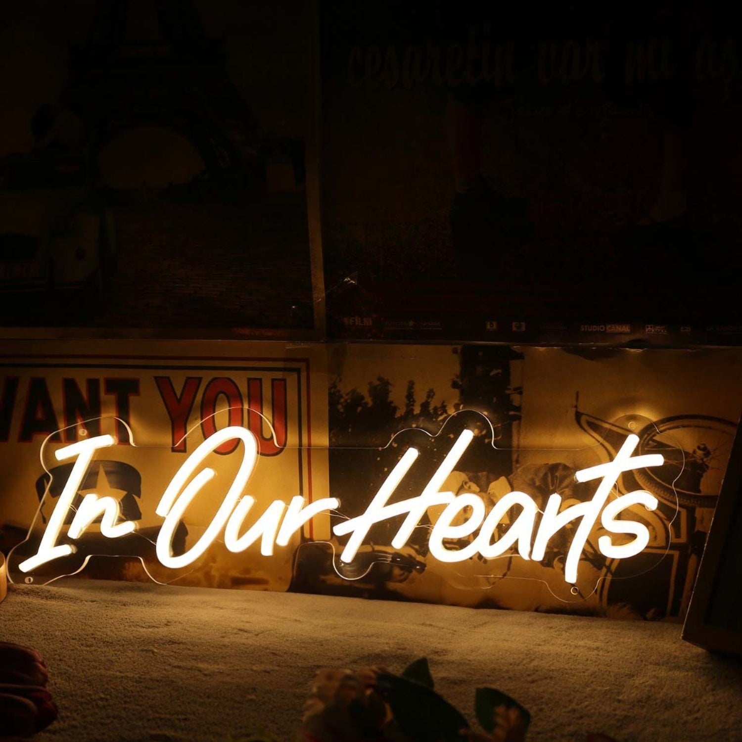 In Our Hearts Yellow Led Neon Sign | Shineneon