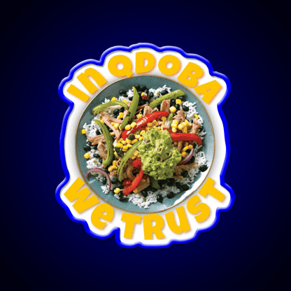 In Qdoba We Trust Fast Food Led Neon Sign For Burger Place Rgb Color - Shineneon