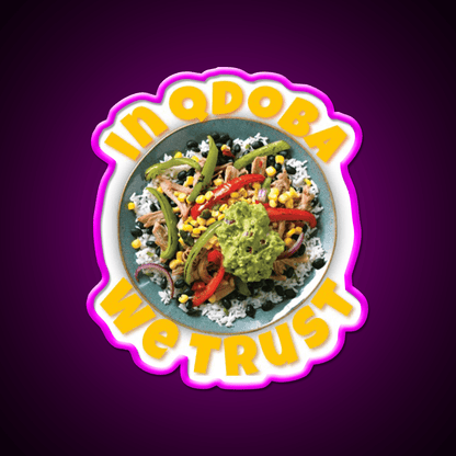 In Qdoba We Trust Fast Food Led Neon Sign For Burger Place Rgb Color - Shineneon