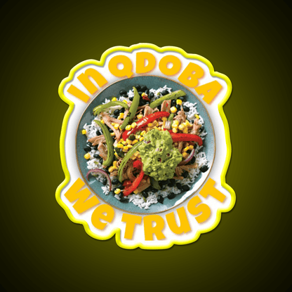 In Qdoba We Trust Fast Food Led Neon Sign For Burger Place Rgb Color - Shineneon