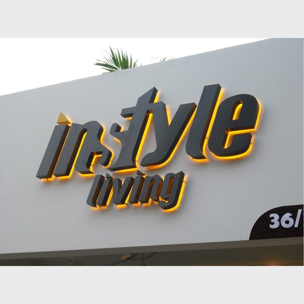 In Style Living 3D Backlit Channel Letters Led Light Sign
