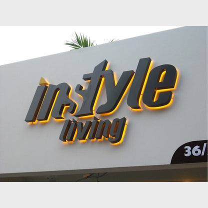 In Style Living 3D Backlit Channel Letters Led Light Sign