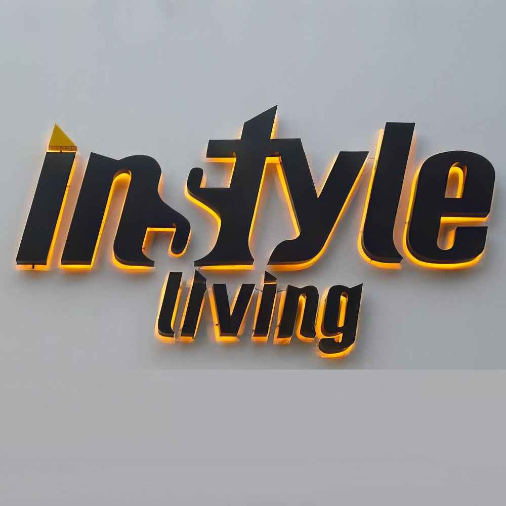 In Style Living 3D Backlit Letters Business Metal Led Sign