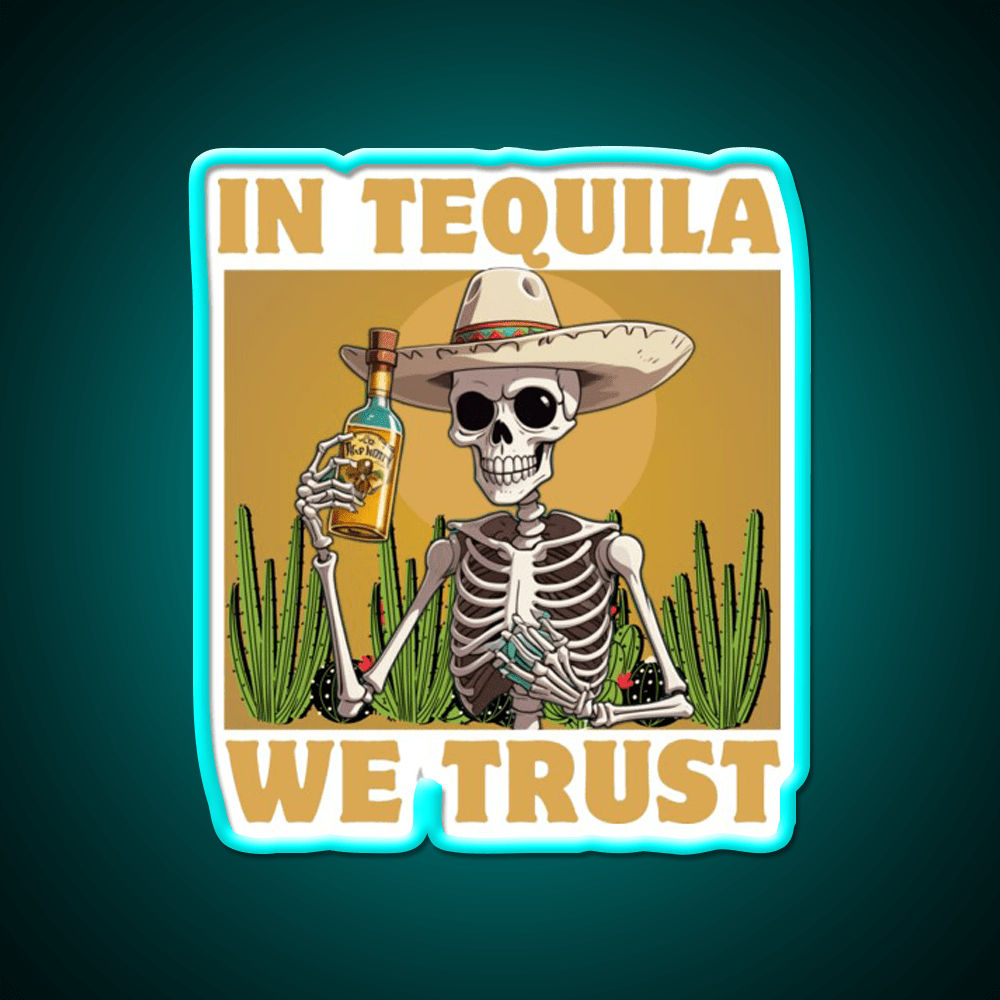 In Tequila We Trust Party Drink Tequila Led Neon Sign Rgb Color - Shineneon