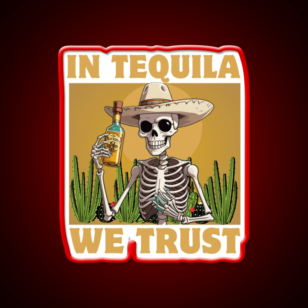 In Tequila We Trust Party Drink Tequila Led Neon Sign Rgb Color - Shineneon