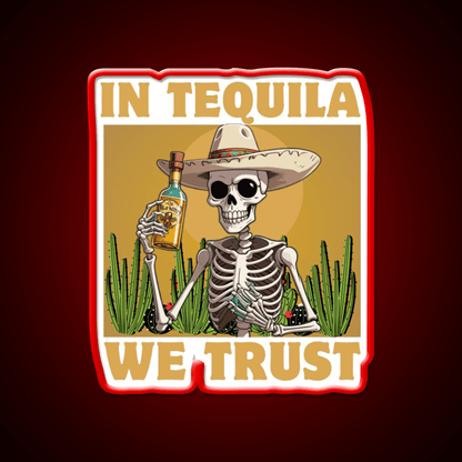 In Tequila We Trust Party Drink Tequila Led Neon Sign Rgb Color - Shineneon