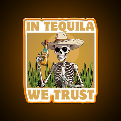 In Tequila We Trust Party Drink Tequila Led Neon Sign Rgb Color - Shineneon