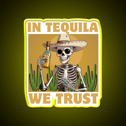 In Tequila We Trust Party Drink Tequila Led Neon Sign Rgb Color - Shineneon
