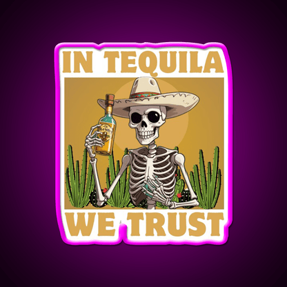 In Tequila We Trust Party Drink Tequila Led Neon Sign Rgb Color - Shineneon